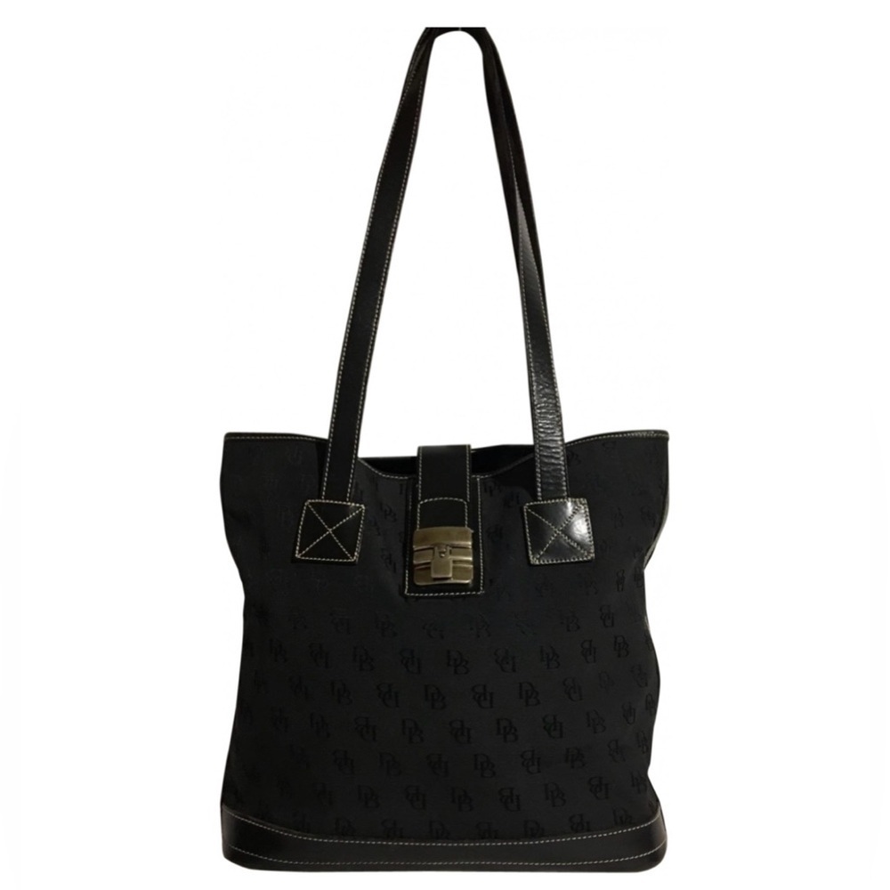Dooney bourke DB signature print canvas handbag Elegant Black Monogram Tote